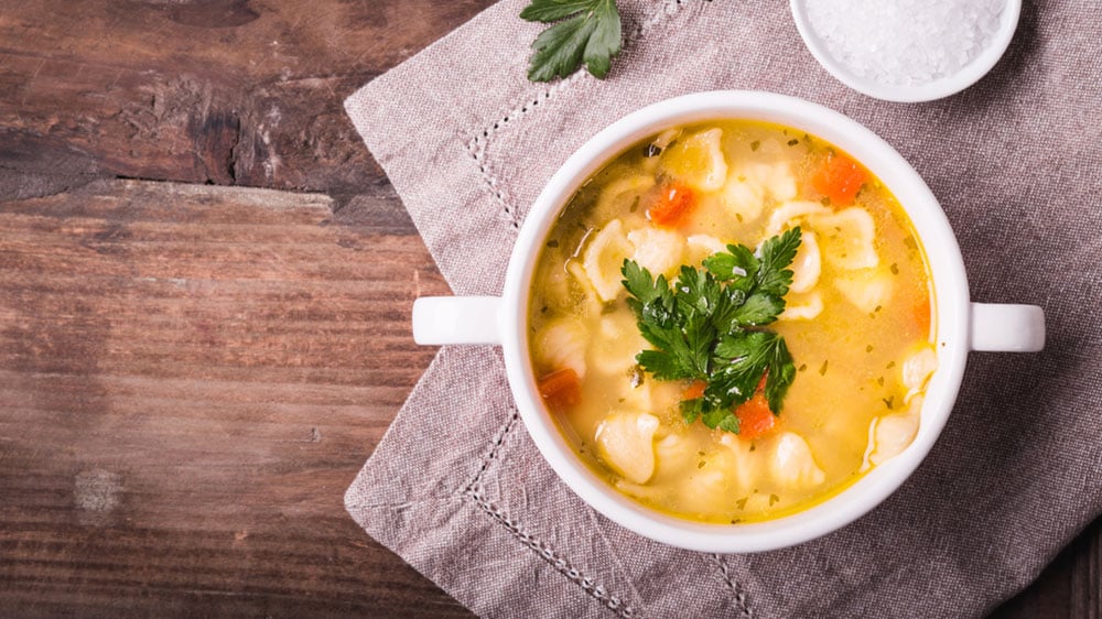 Einfache Gemüse-Nudel-Suppe